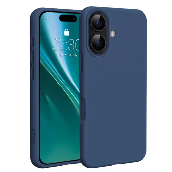 Etteri Silicone Mag dėklas telefonui Apple iPhone 17, tamsiai mėlynas