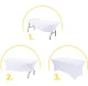Multigarden HTSP8FT-W Elastic Catering Table Cover 240 cm, White