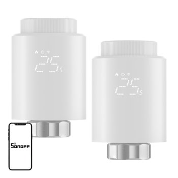 Sonoff TRVZB ZigBee Thermostatic Head, 2-Pack