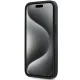 DKNY dėklas iPhone 15 / 14 / 13 modeliams, 3D Rubber Repeat Pattern, juodas