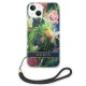Guess Flower Strap dėklas skirtas iPhone 14 Plus, mėlynas