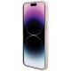 Guess Silicone Logo Strass 4G dėklas, skirtas iPhone 15 Pro, šviesiai rožinis