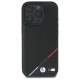 BMW M Perforated Tricolor Line MagSafe dėklas iPhone 16 Pro Max, juodas