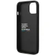 BMW dėklas iPhone 14 Plus telefonui Leather Carbon, juodas
