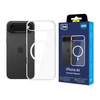 3mk EverClear MagCase dėklas, skirtas iPhone 17 Air, skaidrus