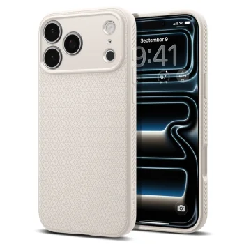 Dėklas Spigen Liquid Air, skirtas iPhone 18 Pro / 17 Pro, Natural Titanium