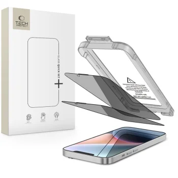 Apsauginis stiklas Tech-Protect Quick Set Spy+ 2 vnt. iPhone 13/13 Pro/14/16e/17e