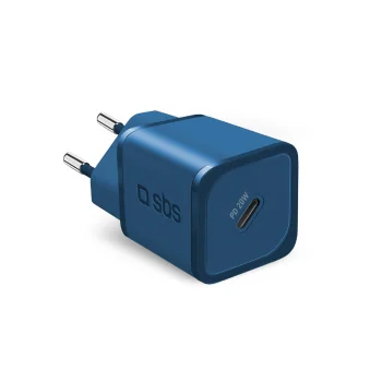 SBS 20W GaN tinklo įkroviklis su Power Delivery, mėlynas