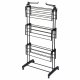 Foldable Vertical Clothes Drying Rack, Black