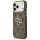 Guess 4G Big 4G Classic Logo dėklas iPhone 17 Pro Max, rudas / sidabrinis
