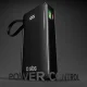 SBS 10000 mAh 20W išorinė baterija su integruotu USB-C laidu, juoda