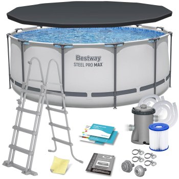 Bestway 56420 karkasinis baseinas su siurbliu ir priedais, 366x122 cm