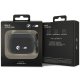 BMW AirPods Pro dėklas Carbon Double Metal Logo, juodas