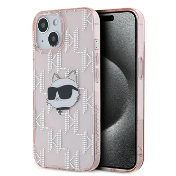 Karl Lagerfeld IML Choupette Head dėklas iPhone 15 / 14 / 13, rožinis