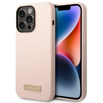 Guess Silicone Case for iPhone 14 Pro Max GUHMP14XSBPLP Pink