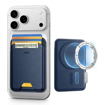ESR Classic RFID MagSafe magnetinis kortelių dėklas, tamsiai mėlynas