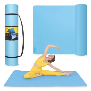4Fizjo Large Exercise Mat TPE 200x125x2 cm, Light Blue