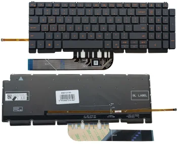 Klaviatūra Dell G15 5510 su apšvietimu, US, juoda