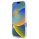 Guess Silicone Logo Strass 4G dėklas, skirtas iPhone 16 Pro Max, baltas