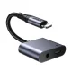 Joyroom SY-L01 2-in-1 Lightning to 3.5mm & Lightning Adapter, Black
