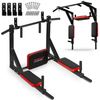 Prie sienos tvirtinamas prisitraukimų skersinis Neo-Sport NS-319 su atlošu