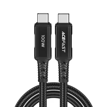 Laidas Acefast C4-03 USB-C į USB-C, 100W, 5A, 480 Mb/s, 2m, juodas