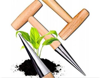 Wooden Dibber with Measuring Scale for Bulbs and Seedlings, 28 cm