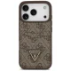 Guess 4G nauble Card Triange case for iPhone 18 Pro / 17 Pro, brown