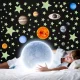 Šviečiantys fluoresciniai lipdukai Žvaigždės ir planetos, 453 vnt.