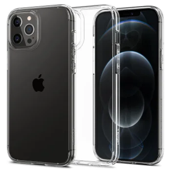 Spigen Ultra Hybrid dėklas, skirtas iPhone 12 / 12 Pro, skaidrus