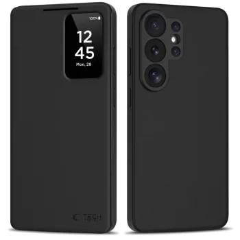 Atverčiamas dėklas Tech-Protect Smart Wallet skirtas Samsung Galaxy S26 Ultra, juodas