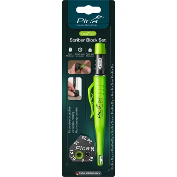 Žymėjimo įrankio rinkinys Pica Dry Scriber Block su žymekliu, 30801, žalias