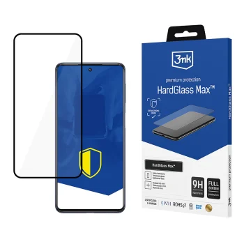 Apsauginis stiklas 3mk HardGlass Max, skirtas Samsung Galaxy M53 5G, juodas
