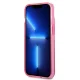Karl Lagerfeld Gradient Ikonik Karl&Choupette dėklas iPhone 13 mini, rožinis