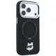 Karl Lagerfeld Ring Stand 360 Choupette Head Pin MagSafe dėklas iPhone 18 Pro / 17 Pro, juodas