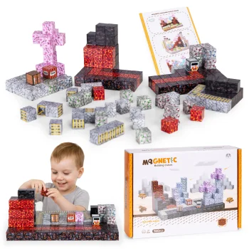 Magnetinės kaladėlės vaikams Multistore, 160 vnt.
