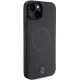 Mercedes Smooth Leather MagSafe dėklas iPhone 15 / 14 Plus, juodas