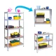 Humberg 4843 Metal Storage Shelving Unit 180x90x30 cm, Silver