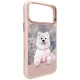 Nimmy Gentle Pets Dog dėklas iPhone 17 Pro Max telefonui su MagSafe, rožinis