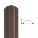 Profiliuota metalinė tvoros lenta POLO PMx2 1350 mm, RAL 8019 pilkai ruda