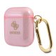 Guess GUA2UCG4GP Glitter Collection AirPods 1/2 dėklas, Rožinė