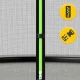 4Fizjo PRO sodo batutas vaikams, 496 cm (16FT), žalias/juodas