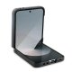 „Mercedes Leather Wood Imitation MagSafe“ dėklas „Samsung Galaxy Z Flip 6“, juodas