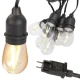 Lauko girlianda su 10 LED E27 lempučių, 10 m, šilta balta