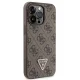 Guess dėklas iPhone 13 / 13 Pro telefonui Crossbody 4G Metal Logo, rudas