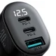 Automobilinis įkroviklis Joyroom JR-CCD04, 30W, 3 jungtys, juodas