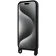 Karl Lagerfeld dėklas iPhone 15 telefonui su virvele Crossbody Silicone Ikonik, juodas