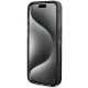 Guess Liquid Glitter Gold Stripes dėklas, skirtas iPhone 15 Pro, juodas