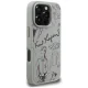 Karl Lagerfeld Grained Pattern & Logo MagSafe dėklas iPhone 16 Pro Max - Pilkas