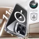 ESR Classic Hybrid Kickstand Halolock dėklas su stiklu iPhone 16 Pro, skaidrus